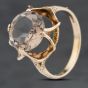 Second Hand 9ct Yellow Gold Smoky Quartz Dress Ring 41104024
