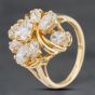 Second Hand 14ct Yellow Gold Cubic Zirconia Cluster Ring 41104027