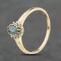 Second Hand 9ct Yellow Gold Topaz & Cubic Zirconia Oval Cluster Ring 41104063