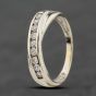 Second Hand 9ct White Gold Cubic Zirconia Crossover Half Eternity Ring 41104105