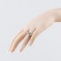 Second Hand 9ct White Gold Cubic Zirconia Triple Cluster Dress Ring 41104126