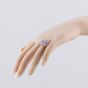 Second Hand 9ct Yellow Gold Amethyst Large Oval Dress Ring 41104136