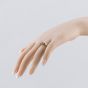 Second Hand 9ct Yellow Gold Garnet Three Stone Ring 41104154