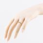 Second Hand 9ct Yellow Gold Garnet & Cubic Zirconia Half Wishbone Ring 41104156