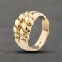 Second Hand 9ct Yellow Gold Two Row Twist Dress Ring 411002160931