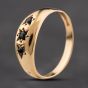 Second Hand 9ct Yellow Gold Sapphire Three Stone Ring 41104185