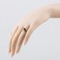 Second Hand 9ct Yellow Gold Sapphire & Cubic Zirconia Dress Ring 41104206