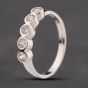 Second Hand 9ct White Gold Cubic Zirconia Rubover Set Five Stone Ring 41104210