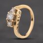 Second Hand 9ct Yellow Gold Cubic Zirconia Love Three Stone Ring 41104215