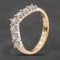 Second Hand 9ct Yellow Gold Cubic Zirconia Half Wishbone Ring 41104231
