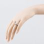 Second Hand 9ct White Gold Cubic Zirconia Shoulder Set Solitaire Ring 41104241