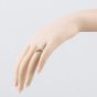 Second Hand 9ct Yellow Gold Pink Sapphire & Cognac Diamond Half Wishbone Ring 41104245