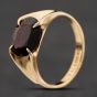 Second Hand 9ct Yellow Gold Garnet Oval Dress Ring 41104264