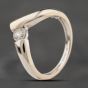 Second Hand 14ct White Gold Cubic Zirconia Half Wishbone Ring 41104275