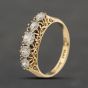 Second Hand 9ct Yellow Gold Cubic Zirconia Five Stone Ring 41104359