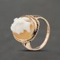 Second Hand Antique 9ct Rose Gold Cameo Oval 3D Dress Ring 41104382