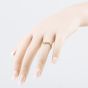 Second Hand 9ct Yellow Gold Cubic Zirconia Wishbone Ring 41104389