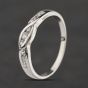 Second Hand 9ct White Gold Cubic Zirconia Crossover Half Eternity Ring 41104390