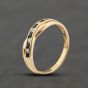 Second Hand 9ct Yellow Gold Sapphire & Cubic Zirconia Crossover Half Eternity Ring 41104400