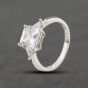Second Hand 9ct White Gold Cubic Zirconia Three Stone Ring 41104408