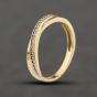 Second Hand 9ct Yellow Gold Cubic Zirconia Half Eternity Ring 41104414