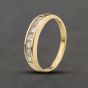 Second Hand 9ct Yellow Gold Cubic Zirconia Square Cut Half Eternity Ring 41104435