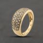 Second Hand 9ct Yellow Gold Cubic Zirconia Pave Set Band Ring 41104438