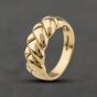 Second Hand 9ct Yellow Gold Plaited Dress Ring 41104451