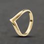 Second Hand 9ct Yellow Gold Half Wishbone Ring 41104458