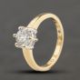 Second Hand 9ct Yellow Gold Cubic Zirconia Single Stone Dress Ring 41104466