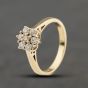 Second Hand 9ct Yellow Gold Cubic Zirconia Seven Stone Cluster Ring 41104468