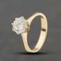 Second Hand 9ct Yellow Gold Cubic Zirconia Single Stone Dress Ring 41104469