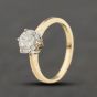 Second Hand 9ct Yellow Gold Cubic Zirconia Single Stone Dress Ring 41104470