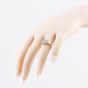 Second Hand 9ct Yellow Gold Labradorite & White Topaz Dress Ring 41104489