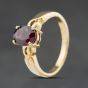 Second Hand 9ct Yellow Gold Tourmaline Oval Dress Ring 41104496