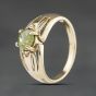 Second Hand 9ct Yellow Gold Peridot & Diamond Dress Ring 41104520