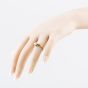 Second Hand Vintage Yellow Gold Cultured Pearl Twist Two Stone Ring 41104521