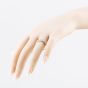 Second Hand 9ct White Gold Cubic Zirconia Two Row Half Eternity Ring 41104535
