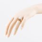 Second Hand 9ct Yellow Gold Pink Tourmaline & Orange Garnet Five Stone Ring 41104543