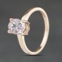 Second Hand 9ct Rose Gold Kunzite Oval Dress Ring 41104559