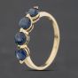 Second Hand 9ct Yellow Gold Sapphire Four Stone Ring 41104581