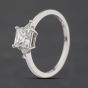 Second Hand 9ct White Gold Cubic Zirconia Square Solitaire Ring 41104602