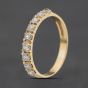 Second Hand 9ct Yellow Gold Cubic Zirconia Half Eternity Ring 41104611