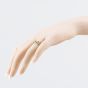 Second Hand 9ct Yellow Gold Two Row Keeper Ring 41104651