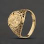Second Hand 9ct Yellow Gold Peso Coin Ring 41104652