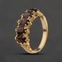 Second Hand 9ct Yellow Gold Garnet Five Stone Ring 41104660