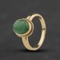Second Hand 9ct Yellow Gold Agate Oval Dress Ring 41104683