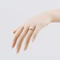 Second Hand 9ct Yellow Gold Cultured Pearl Swirl Shoulders Dress Ring 41104701