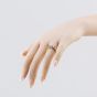 Second Hand 9ct Yellow Gold Tourmaline & Iolite Two Row Band Ring 41104725