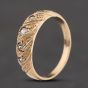 Second Hand 9ct Yellow Gold Cubic Zirconia Twist Five Stone Ring 41104803